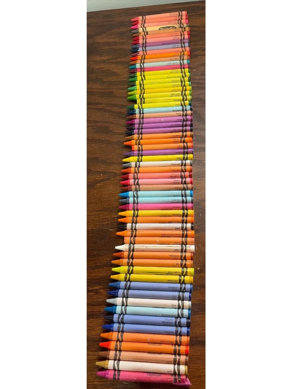 Vintage Crayola Crayon Lot, 61 Assorted Colors Rare Retired Shades Crafting Art